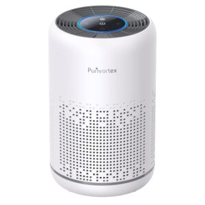 Compact Desktop Air Purifier - True HEPA Filter, Whisper-Quiet Operation, Energy-Efficient - Captures 99.97% of A11ergens, Dust, and Odors - Ideal for Home, Office, and Bedroom...