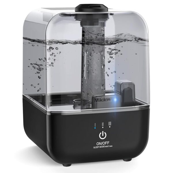 Cool Mist Humidifier, Ultrasonic Air Humidifiers for Bedroom Babies Home, 4.5L Large Top Fill Desk Humidifiers with Three Mist Modes, 360° Nozzle, Auto Shut-Off, Lasts Up to 30...