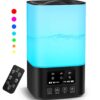 Cool Mist Humidifiers for Bedroom, Upgraded Humidifiers for Large Room Baby Home Plants, Quiet 3L Ultrasonic Air Humidifier Top Fill with Remote Control, Adjustable Nozzle,...