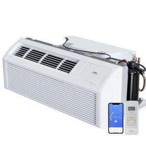 Cooper&Hunter 15,000 BTU PTAC Packaged Terminal A/C with Heat Pump (R32 Refrigerant) and 3.5 kW Electric Heater Including Wireless Smart Kit, Remote Controller, and a Power Cord