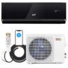 COSTWAY 18000 BTU Wifi Enabled Mini Split Air Conditioner & Heater, 21 SEER2 208-230V Inverter AC Unit Cools up to 1250 Sq. Ft., Energy Efficient (Black, 18000BTU, 208-230V, 21...