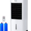 COSTWAY Evaporative Cooler, Portable Air Cooler with LED Display, Remote Control, 7.5-Hour Timing Function, for Home & Office, Cooling & Humidification Function (29-Inch)