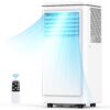 COWSAR 8000 BTU Portable Air Conditioners, Portable AC Cool up to 350 Sq.Ft, 4 Modes Room Air Conditioner with Remote/LED Display/24Hrs Timer/360° Wheels/Installation Kits,...