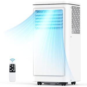 COWSAR 8000 BTU Portable Air Conditioners, Portable AC Cool up to 350 Sq.Ft, 4 Modes Room Air Conditioner with Remote/LED Display/24Hrs Timer/360° Wheels/Installation Kits,...