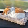 Creative Activated Carbon Emulation Dog For Automobile Accessories, Simulated Pet Car Dashboard Ornaments, Cute Plush Cat and Dog Ornaments Car Interior Car Purifier Home Decor (B)
