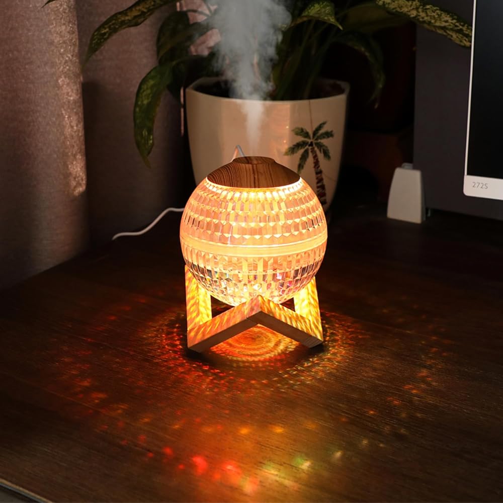 Crystal Ball Humidifier, Portable Mini Diffusers, Colorful Night Light, Quiet Operation, Cool Mist, Auto Power-Off, USB Powered, 350ml Crystal Ball Humidifier, Portable Mini Diffusers, Colorful Night Light, Quiet Operation, Cool Mist, Auto Power-Off, USB Powered, 350ml