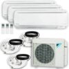 DAIKIN (3 Zone) 4MXS Air Conditioner Heat Pump + Maxwell 15 ft. Installation Kit + Wall Bracket (9000 + 9000 + 24000 BTU)