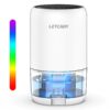 Dehumidifier, 35 OZ Dehumidifiers for Home for Room, Quiet and Portable Dehumidifier for Bedroom, Bathroom, RV, Closet, Auto-off, 7 Colors LED Lights, Sleep Mode