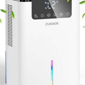 Dehumidifier,75 OZ Dehumidifiers for Home,Small Dehumidifier for Bedroom with 2 Dehumidification Modes,Auto Defrost,12 Timer,Portable Quiet Dehumidifiers for...