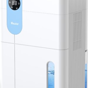 Dehumidifier, VEWIOR 152 OZ Dehumidifiers for Home, Quiet Dehumidifier for Basement with Large Water Tank, Dehumidifiers for Bathroom Bedroom RV Closet with Auto Shut Off and...