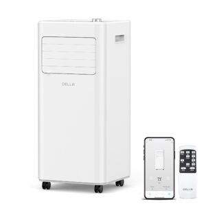 DELLA 10,000 BTU Portable Air Conditioner with Heat Pump Cools Up To 450 Sq.Ft, Smart WiFi Enabled, Work with Alexa,Geo Fencing, Dehumidifier & Fan Portable AC Unit with Remote...