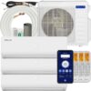Della 27K BTU ODU Tri 3 Zone 12K 12K 12K BTU 19 SEER2 208-230V Cools Up to 1650 Sq.Ft, Wifi Energy Efficient, Works with Alexa, Multi Zone Mini Split Air Conditioner Pre-Charged...