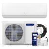 DELLA Motto Series 12000 BTU Wifi Enabled Mini Split 20 SEER2 Cools Up to 550 Sq.Ft, 110-120V, Works with Alexa, Air Conditioner & Heater with 1 Ton Pre-Charged Heat Pump (R32...