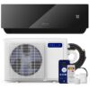 DELLA Umbra Series 12000 BTU Mini Split Work with Alexa 20 SEER2 Cools Up to 550 Sq.Ft Energy Saving Split AC & Pre-Charged 1 Ton Heat Pump Ductless Inverter System(R32...