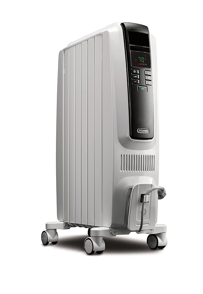 De'Longhi Dragon Digital Oil Filled Radiator Heater, 1500W Electric Space Heater for indoor use, programmable timer, Energy Saving, full room heater with safety features TRD40615E De'Longhi Dragon Digital Oil Filled Radiator Heater, 1500W Electric Space Heater for indoor use, programmable timer, Energy Saving, full room heater with safety features TRD40615E