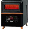 DR-978 New Upgraded Dual Heating Hybrid Portable Infrared Space Heater, 1500W with Remote