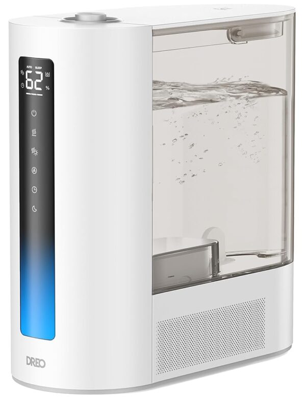 Dreo 6L Humidifier, Warm & Cool Mist Humidifier for Bedroom, High Precision Humidity Sensor and Indicator Light, Baby, Plants, 6L Large Capacity Lasts up to 60 Hours, Top Fill,...