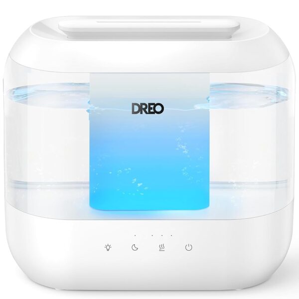 Dreo Humidifiers for Bedroom, Top Fill 4L Supersized Cool Mist Humidifier with Oil Diffuser and Nightlight, 32H Runtime, Quiet Ultrasonic Humidifiers for Home, Large Room, Baby...