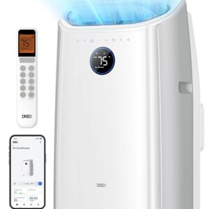 Dreo Portable Air Conditioners, 12,000 BTU AC Unit for Bedroom with Drainage-free Cooling, 46dB Quiet, APP/Voice/Remote, 24h Timer with Fan & Dehumidifier, Smart Air Conditioner...