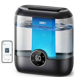 Dreo Smart Humidifiers for Bedroom, 6L Top Fill Supersized Cool Mist Humidifier for Large Room, 60 Hour Runtime, Quiet Ultrasonic Humidifiers for Plants, Baby, Indoor, Home,...