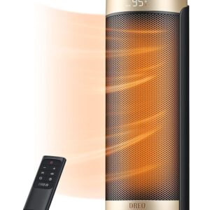 Dreo Space Heater, 1500W PTC Heaters for Indoor Use with Remote,70° Oscillation, 1-12H Timer, Electric Heaters with Thermostat, Fast and Safe Portable Heater for Office,...