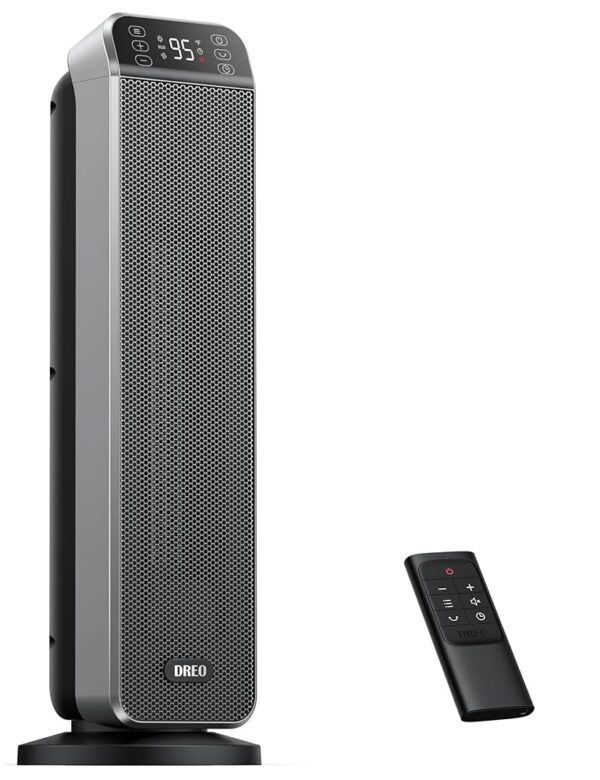 Dreo Space Heater Indoor, 25" 11.5ft/s Fast Portable Room Heater with Remote and Thermostat, 3 Modes, Overheating & Tip-Over Protection, Electric Heaters for Indoor Use Large...