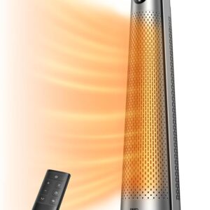 Dreo Space Heater Indoor, 30" Electric Heaters with Remote, 120° Oscillation, Adjustable Thermostat, 5 Heat & 3 Fan levels, 8 Safety Protections, 25dB Quiet, 1-12H Timer, Large...