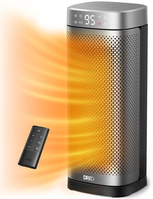 Dreo Space Heaters for Indoor Use, 16 Inch Fast Heating Portable Heaters with Remote, 12H Timer, 70° Oscillation, Overheat Protection, Safety Heat, Large PTC Ceramic Electric...