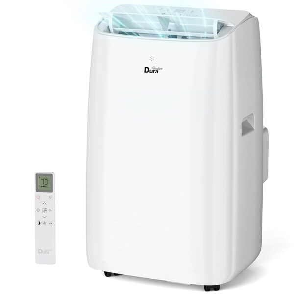 DuraComfort Portable Air Conditioner, (14,000 BTU ASHRAE) 10000 BTU SACC Cools Up to 450 Sq.Ft, White