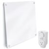 EconoHome Wall Mount Space Heater Panel - with Thermostat - 400 Watt Convection Heater - Ideal for 120 Sq Ft Room - 120V Electric Heater - Updated Model