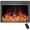Electric Fireplace, 30" Electric Fireplace Inserts, Recessed Fireplace Heater with Remote Control, Adjustable Flame Colors, Timer&Overheating Protection, 750/1500W