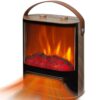 Electric Fireplace for Indoor Use, 1500W/850W Small Electric Fireplace Heater with Curved Monitor&Realistic 3D Flame,Portable Fireplace Stove for Home...