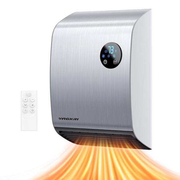 Electric Wall Heaters for Indoor - 1500W Fast Heating Space Heaters for Indoor Use, Energy Efficient Indoor Space Heater Panel Wall Heaters with 3 Fan Speeds, Thermostat, Remote