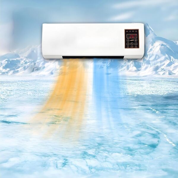 Enchantia Split Max Portable Air Conditioner, Mini Split Ac/Heating System, Remote Control Touch Screen 2 In 1, Wall Mounted Air Conditioner With Cooling And Heating Fan, White