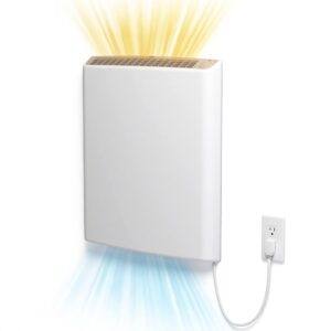 Envi Plug-in Electric Panel Wall Heaters for Indoor Use, Energy Efficient 24/7 Heating w/Safety Sensor Protection, Patented Quiet Fan-less Design, Easy 2-Min Install, Space...