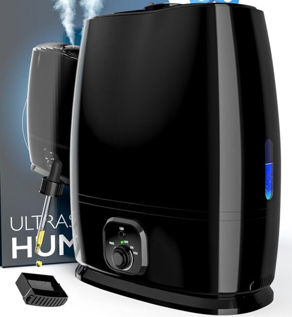 Everlasting Comfort Cool Mist Humidifiers for Bedroom (6L) - Humidifier Large Room No-Filter, Quiet Air Humidifier for Plants, Baby, Allergies, Dry Skin, Congestion, 50 Hr Run...