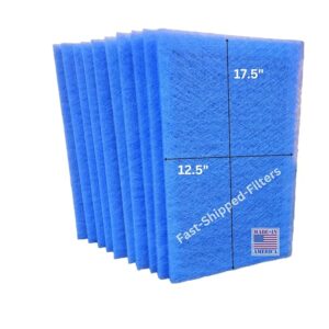 Fast-Shipped-Filters 10 Pack 14x20 Replacement Filter Pads Compatible with AlpinePure Air Cleaner Refill Blue (10, Blue, 14x20)