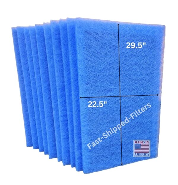 Fast-Shipped-Filters 10 Pack 24x32 Replacement Filter Pads Compatible with AlpinePure WaterFurnace Air Cleaner Refill Blue (10, Blue, 24x32)