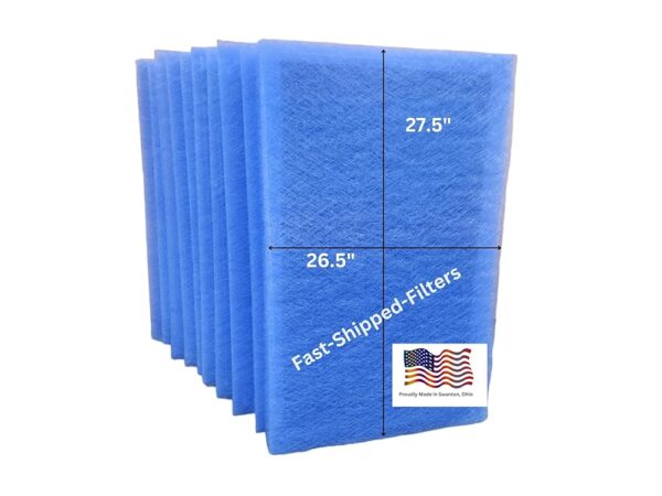 Fast-Shipped-Filters 10 Pack 28x30 Replacement Filter Pads Compatible with AlpinePure WaterFurnace Air Cleaner Refill Blue (10, Blue, 28x30)