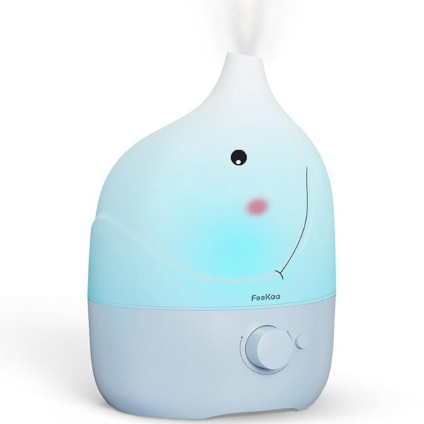 Feekaa Humidifiers for Bedroom Baby 3 in 1 - Top Fill Baby Humidifier & Essential Oil Diffuser & Night Light, BPA-Free Cool Mist Air Humidifier with Cute Stickers for Kids...