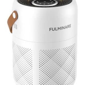 FULMINARE Air Purifiers for Bedroom, H13 True HEPA Air Purifiers for Home, Pets, Office, Quiet Small Air Filters with Timer Sleep Mode Speeds Control Night Light