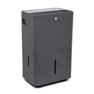 GE Energy Star Portable Dehumidifier for Basement, Bedroom, Bathroom, Garage or Large Rooms up to 4500 Sq Ft, 50 Pint with Removable Bucket and Continuous Drain Connect for Auto...