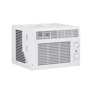 GE Window Air Conditioner Unit, 5,000 BTU for Small Rooms up to 150 sq ft. with Manual Adjustable Fan and Cooling Settings, Perfect for Small Bedroom or Living Room, Easy...