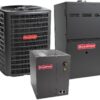 Goodman 3 Ton 15.2 SEER2 R32 Upflow AC System with 80% AFUE 100,000 BTU Natural Gas Furnace GLXS4BA3610,CAPTA3626C3,GR9S801005CN