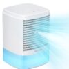 HiCOZY Portable Air Cooler with 2 Ultrasonic Mist Levels & 3 Fan Speeds, Evaporative Air Cooler with Detachable 650ml/23oz Water Tank, 3-in-1 Air Cooling Fan for Desktop, Office...