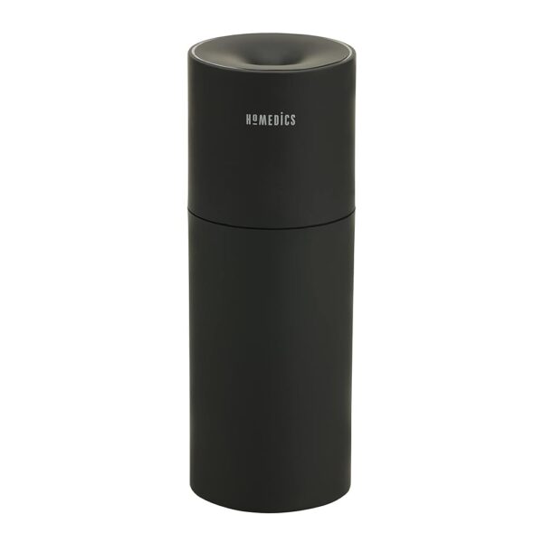 Homedics Portable Humidifier - Small Air Humidifiers for Bedroom, Plants, Office, Travel - Cool Mist Humidifiers, Color-Changing Accent Light, 2 Mist Settings, Black