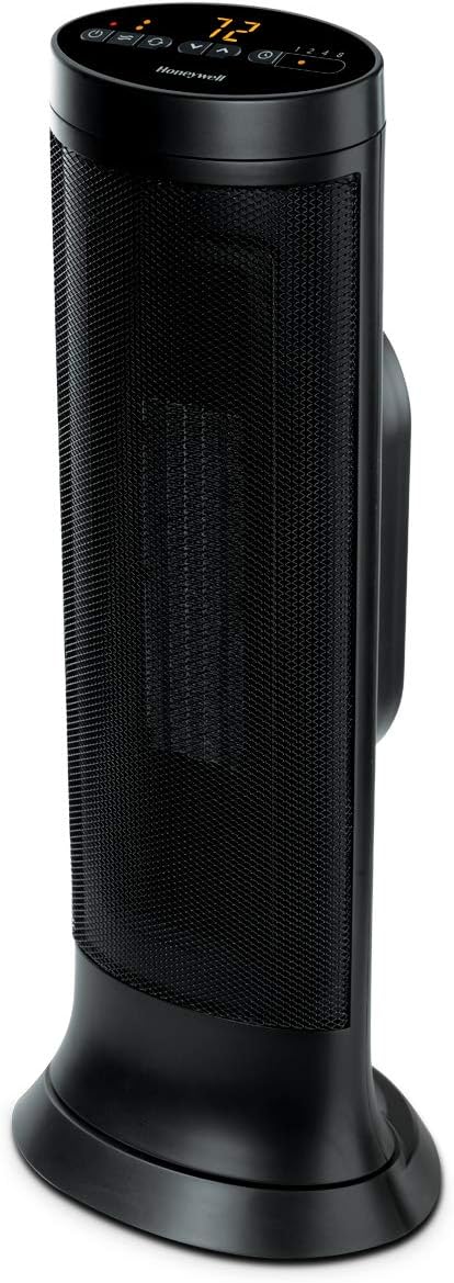 Honeywell Slim Ceramic Tower Heater, Large Room, Black – Easy to Use Ceramic Heater – Slim Space Heater with Two Heat Settings Honeywell Slim Ceramic Tower Heater, Large Room, Black – Easy to Use Ceramic Heater – Slim Space Heater with Two Heat Settings