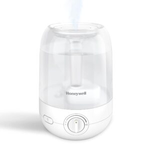 Honeywell Ultra Comfort Cool Mist Humidifier, White Cool Mist Humidifier for Bedroom, Room or Office. Easy to use, ultra-quiet operation for kids or baby humidifier, HUL545W