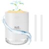 HOTLIFE Portable Mini Humidifier, Small Cool Mist Plant Humidifiers, Humidifiers for Baby Rechargeable Personal Desktop Humidifier for BedroomTravel Office Home with Night...