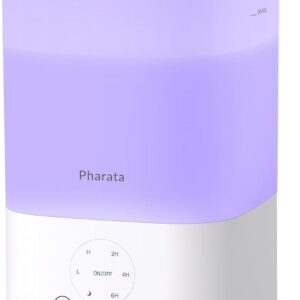 Humidifiers for Bedroom Baby, 3.5L Top Fill Air Humidifiers for Home, Ultrasonic Cool Mist Humidifiers for Large Room Indoor Plants Nursery, Night Light, White